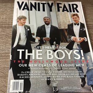Vanity Fair Magazine Cover with Black and White Suits